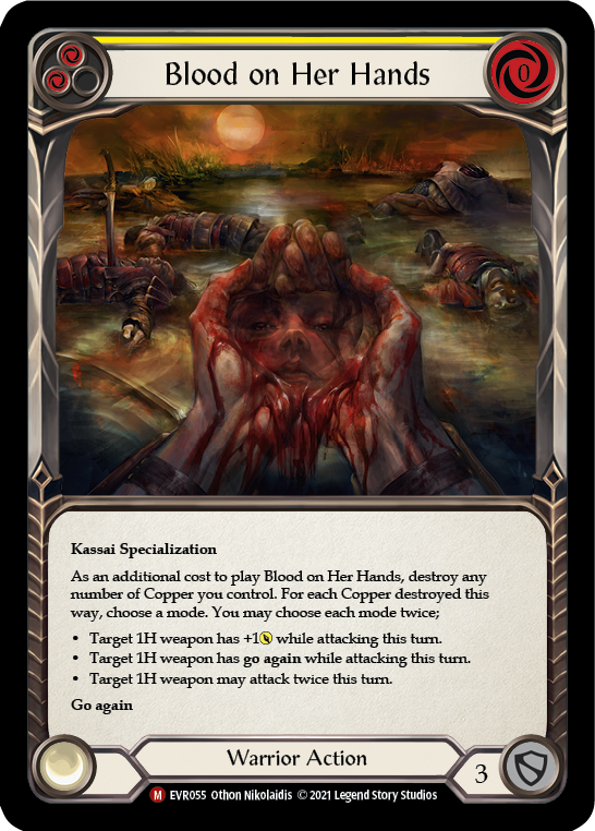 Blood on Her Hands [EVR055] (Everfest)  1st Edition Rainbow Foil | Card Merchant Takapuna