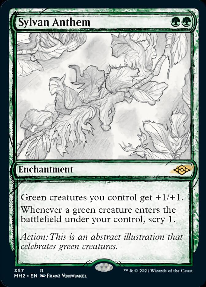 Sylvan Anthem (Sketch) [Modern Horizons 2] | Card Merchant Takapuna