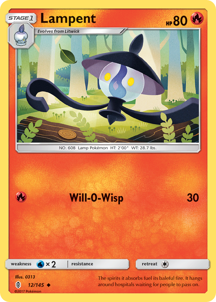 Lampent (12/145) [Sun & Moon: Guardians Rising] | Card Merchant Takapuna