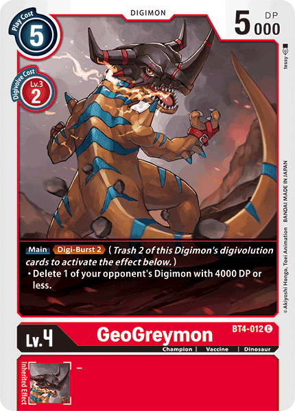 GeoGreymon [BT4-012] [Great Legend] | Card Merchant Takapuna