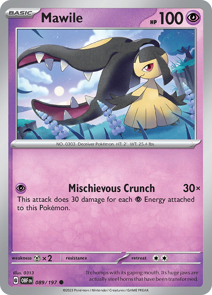 Mawile (089/197) [Scarlet & Violet: Obsidian Flames] | Card Merchant Takapuna