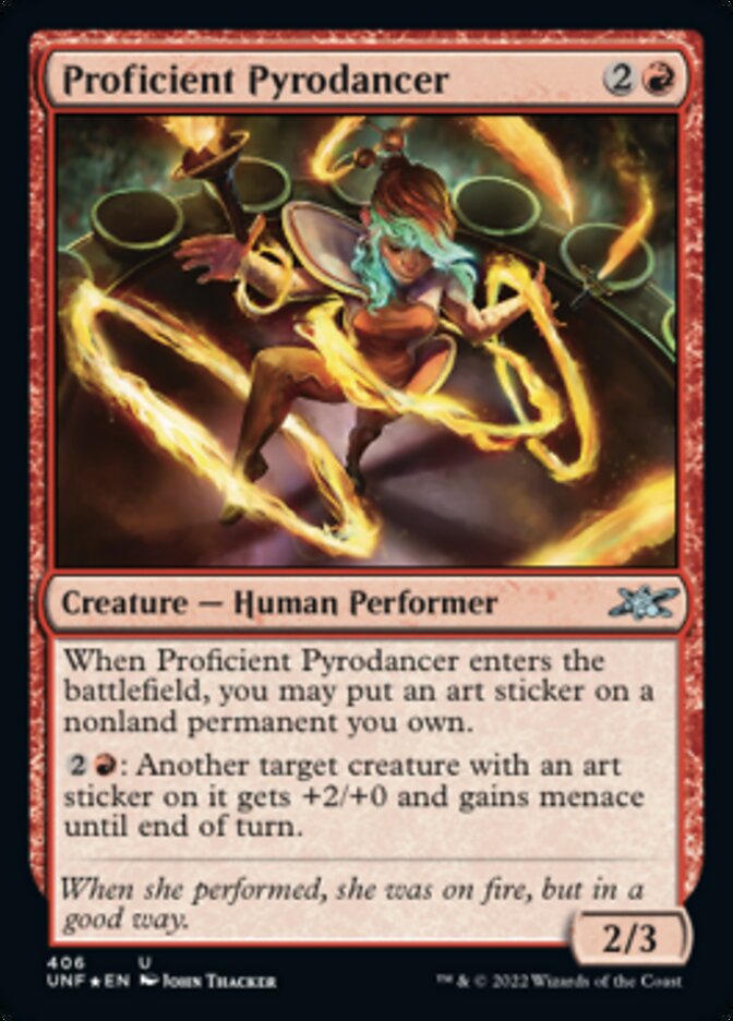 Proficient Pyrodancer (Galaxy Foil) [Unfinity] | Card Merchant Takapuna