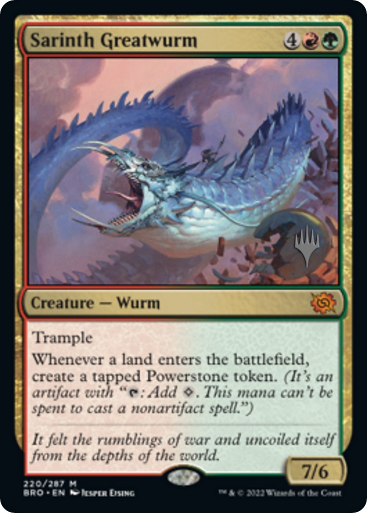 Sarinth Greatwurm (Promo Pack) [The Brothers' War Promos] | Card Merchant Takapuna