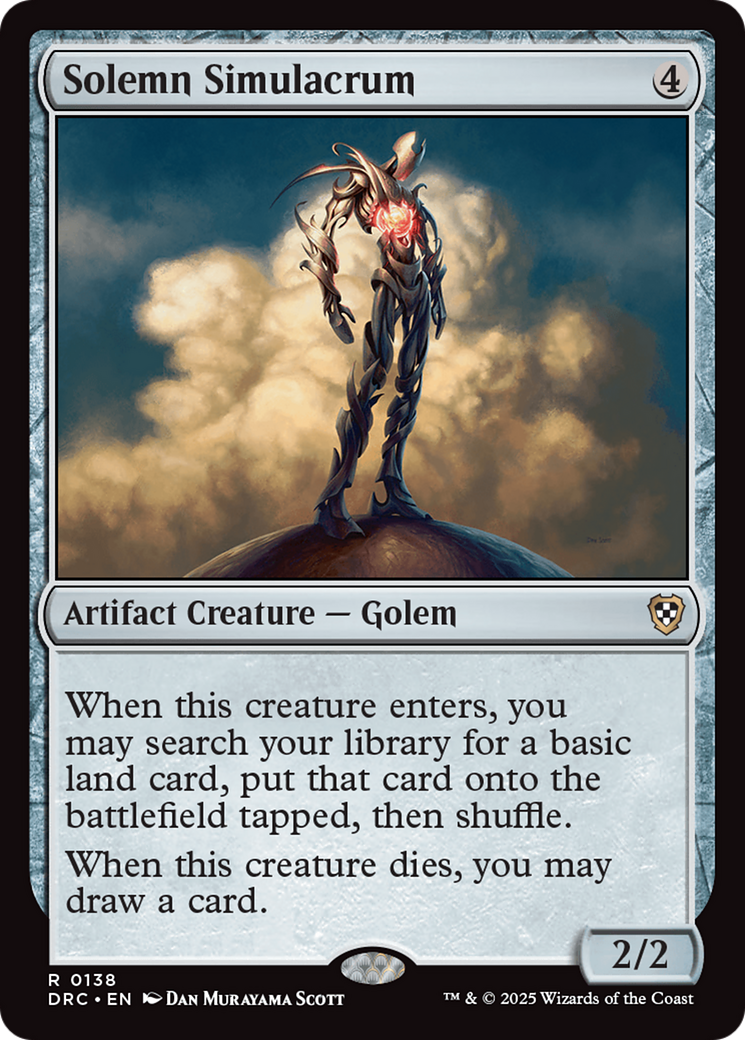 Solemn Simulacrum [Aetherdrift Commander] | Card Merchant Takapuna