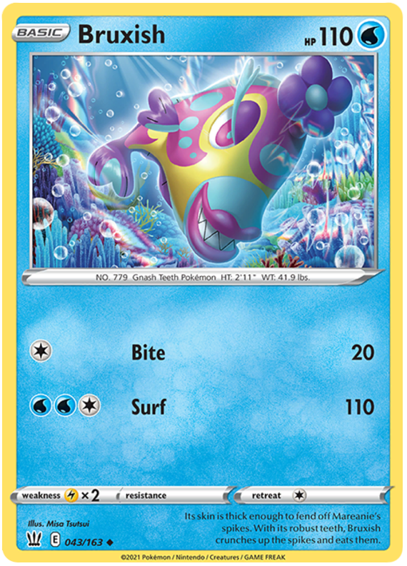 Bruxish (043/163) [Sword & Shield: Battle Styles] | Card Merchant Takapuna