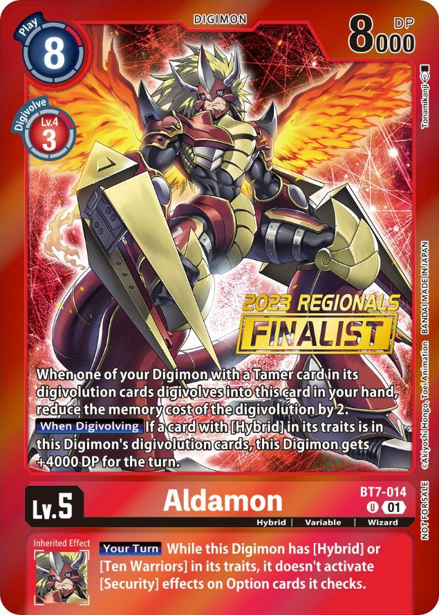 Aldamon [BT7-014] (2023 Regionals Finalist) [Next Adventure Promos] | Card Merchant Takapuna