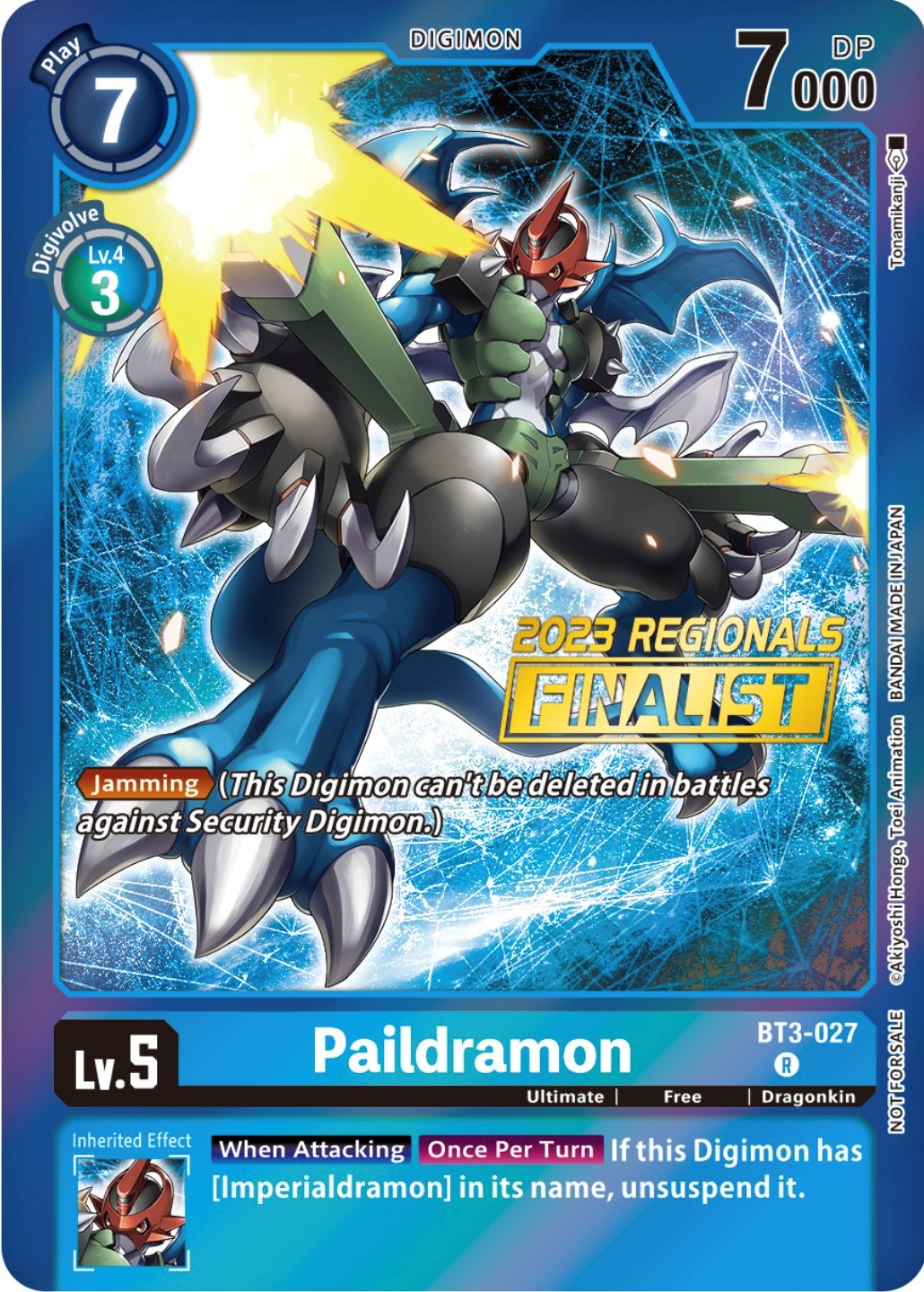 Paildramon [BT3-027] (2023 Regionals Finalist) [Release Special Booster Promos] | Card Merchant Takapuna