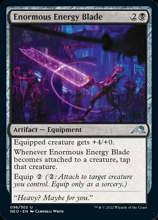 Enormous Energy Blade [Kamigawa: Neon Dynasty] | Card Merchant Takapuna