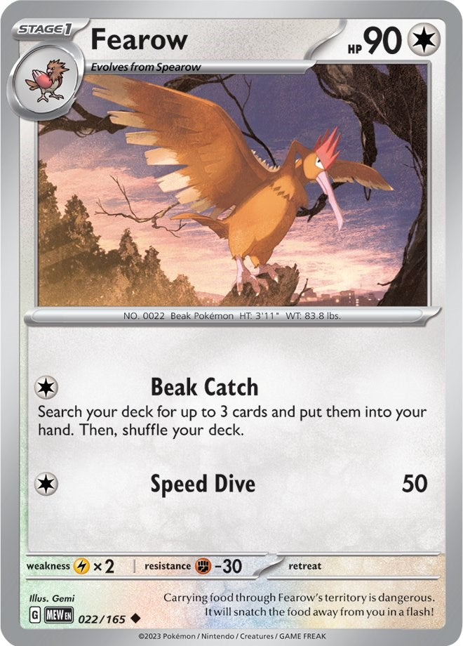 Fearow (022/165) [Scarlet & Violet: 151] | Card Merchant Takapuna