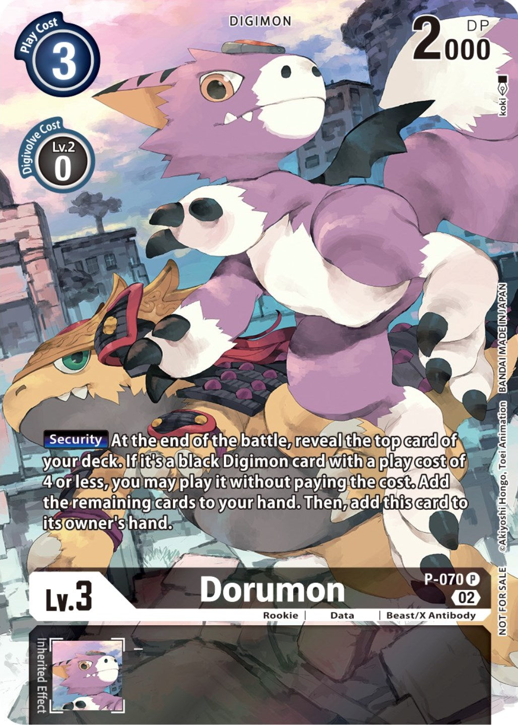 Dorumon [P-070] (Official Tournament Pack Vol. 10) [Promotional Cards] | Card Merchant Takapuna