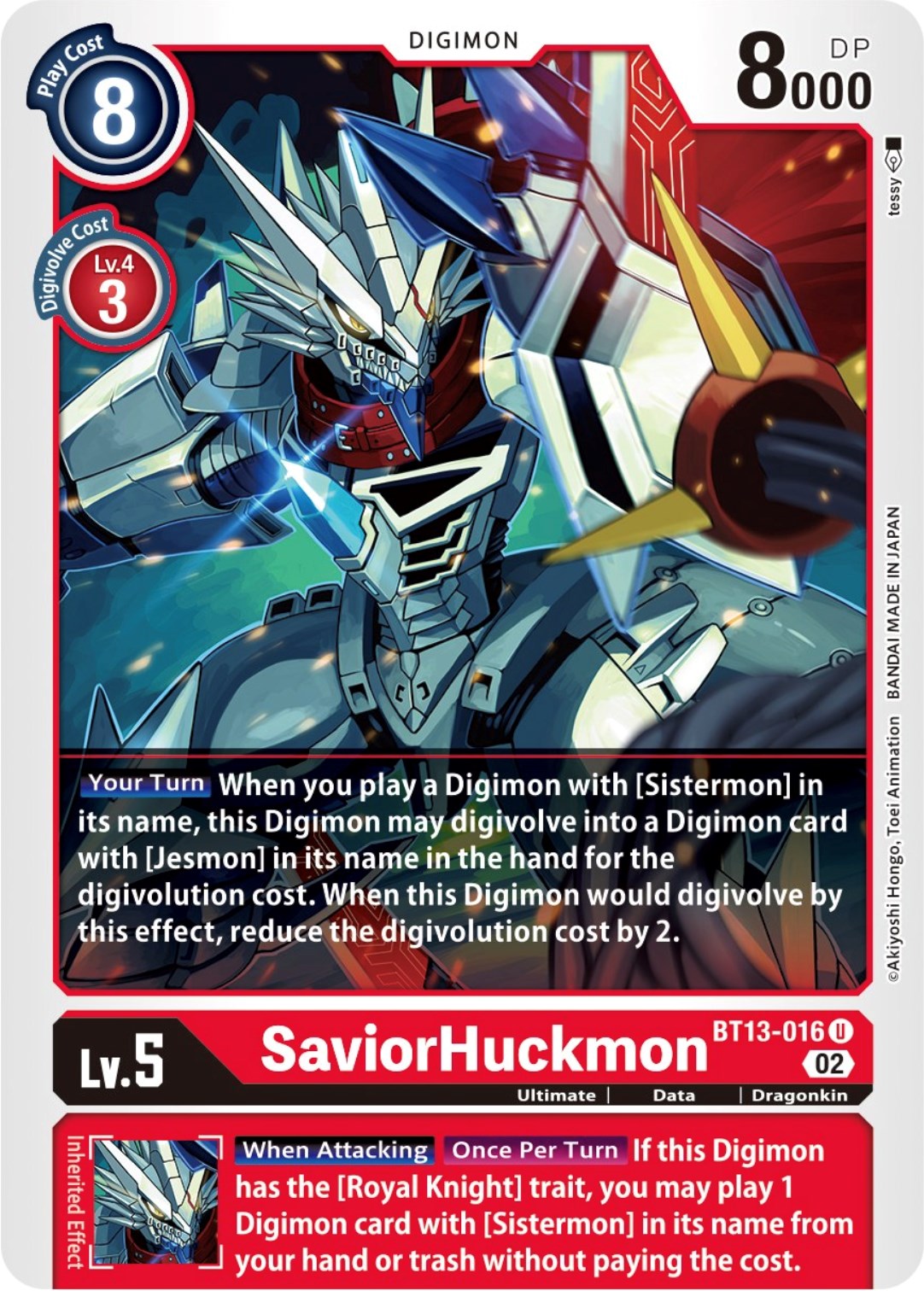 SaviorHuckmon [BT13-016] [Versus Royal Knights Booster] | Card Merchant Takapuna