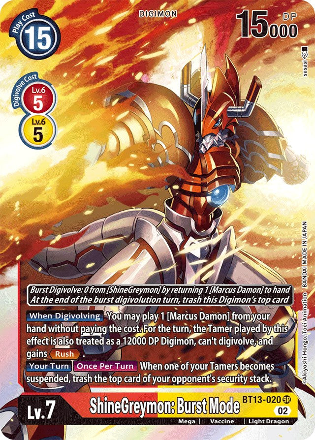 Shinegreymon: Burst Mode [BT13-020] [Versus Royal Knights Booster] | Card Merchant Takapuna