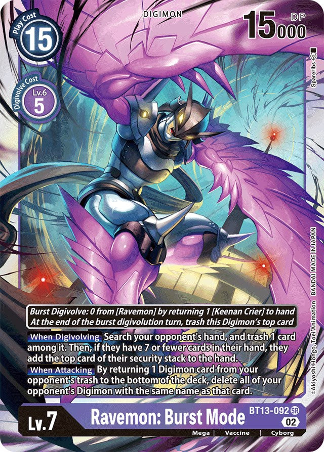 Ravemon: Burst Mode [BT13-092] [Versus Royal Knights Booster] | Card Merchant Takapuna