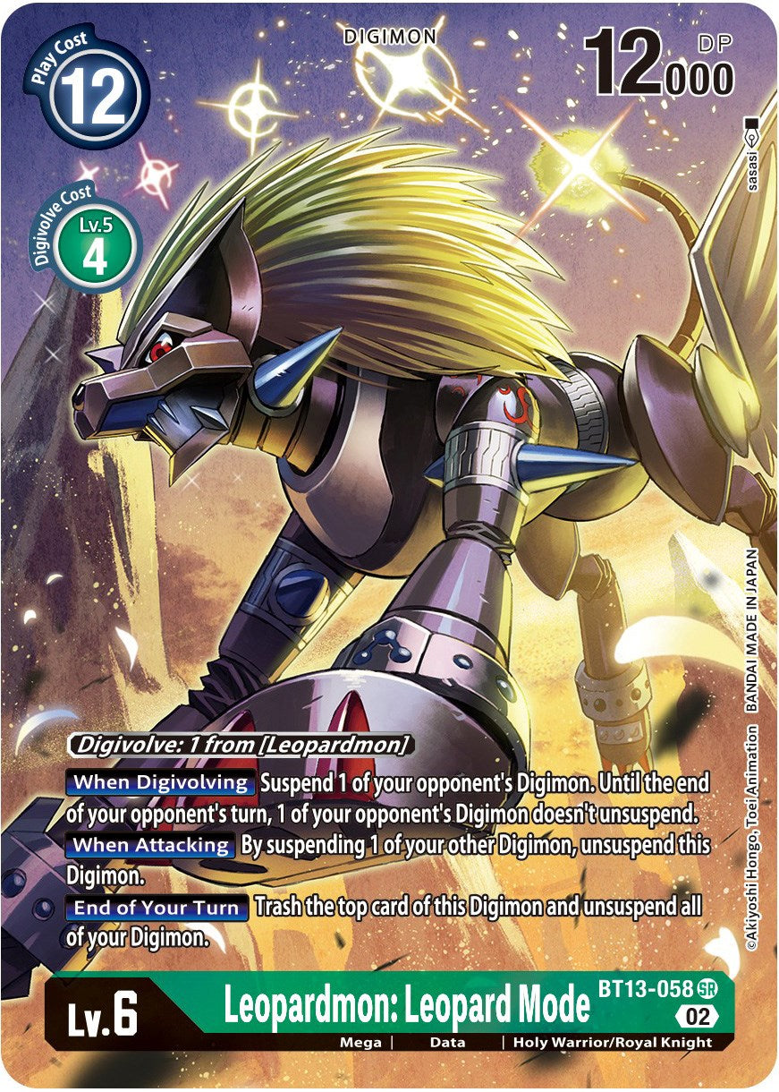 Leopardmon: Leopard Mode [BT13-058] (Alternate Art) [Versus Royal Knights Booster] | Card Merchant Takapuna