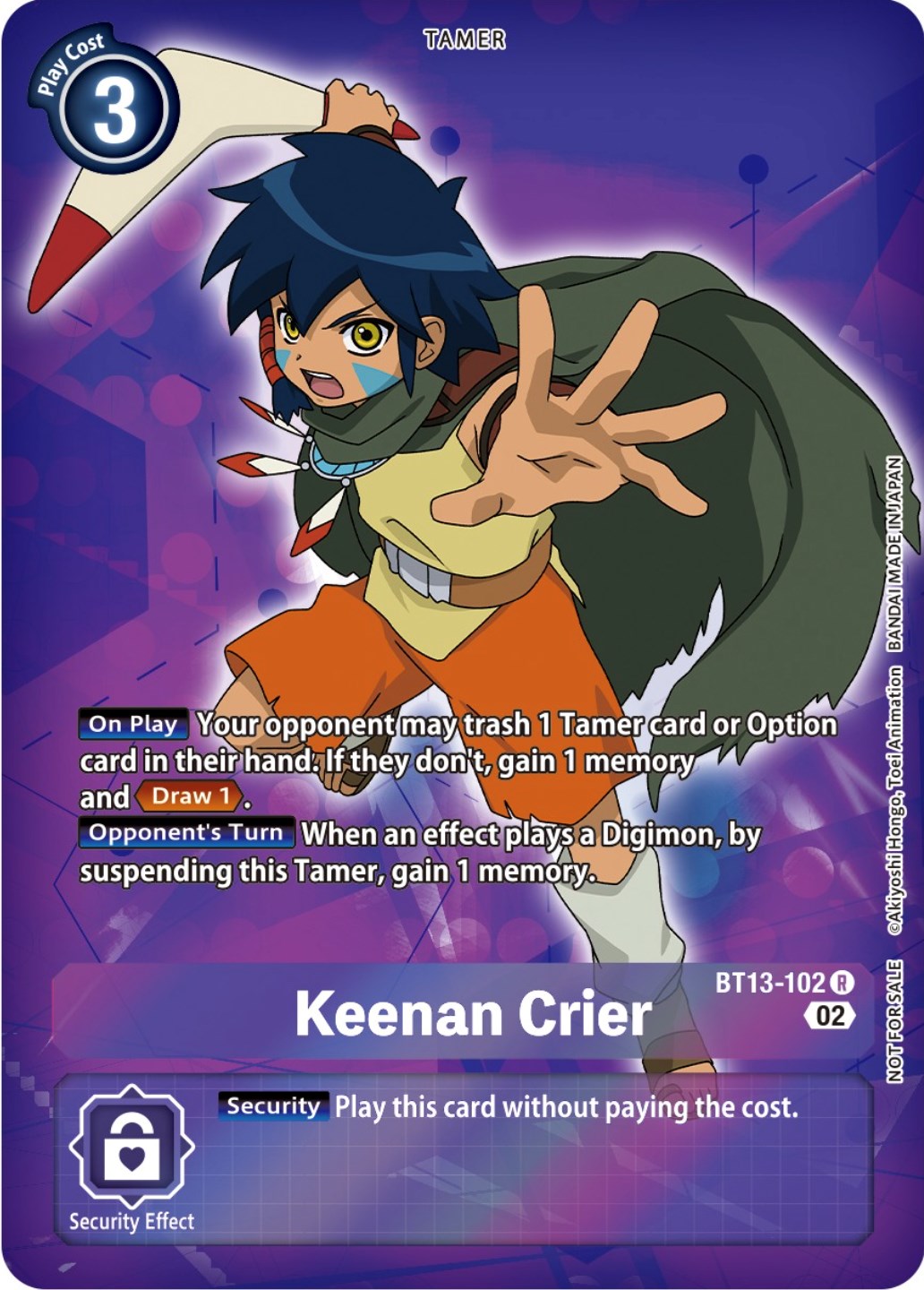 Keenan Crier [BT13-102] (Box Topper) [Versus Royal Knights Booster] | Card Merchant Takapuna