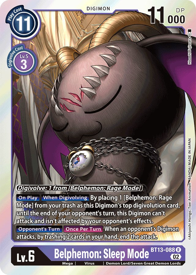 Belphemon: Sleep Mode [BT13-088] [Versus Royal Knights Booster] | Card Merchant Takapuna