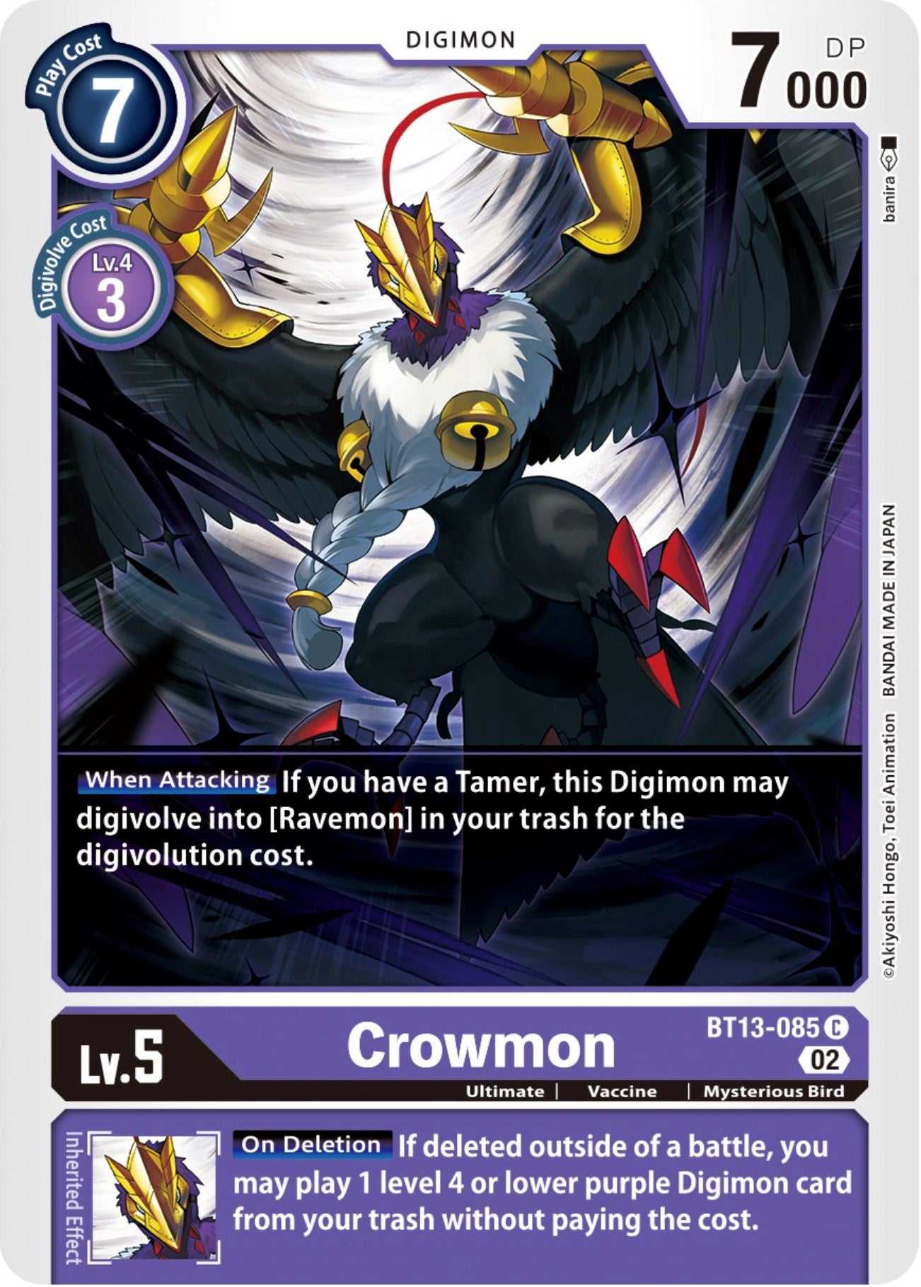 Crowmon [BT13-085] [Versus Royal Knights Booster] | Card Merchant Takapuna