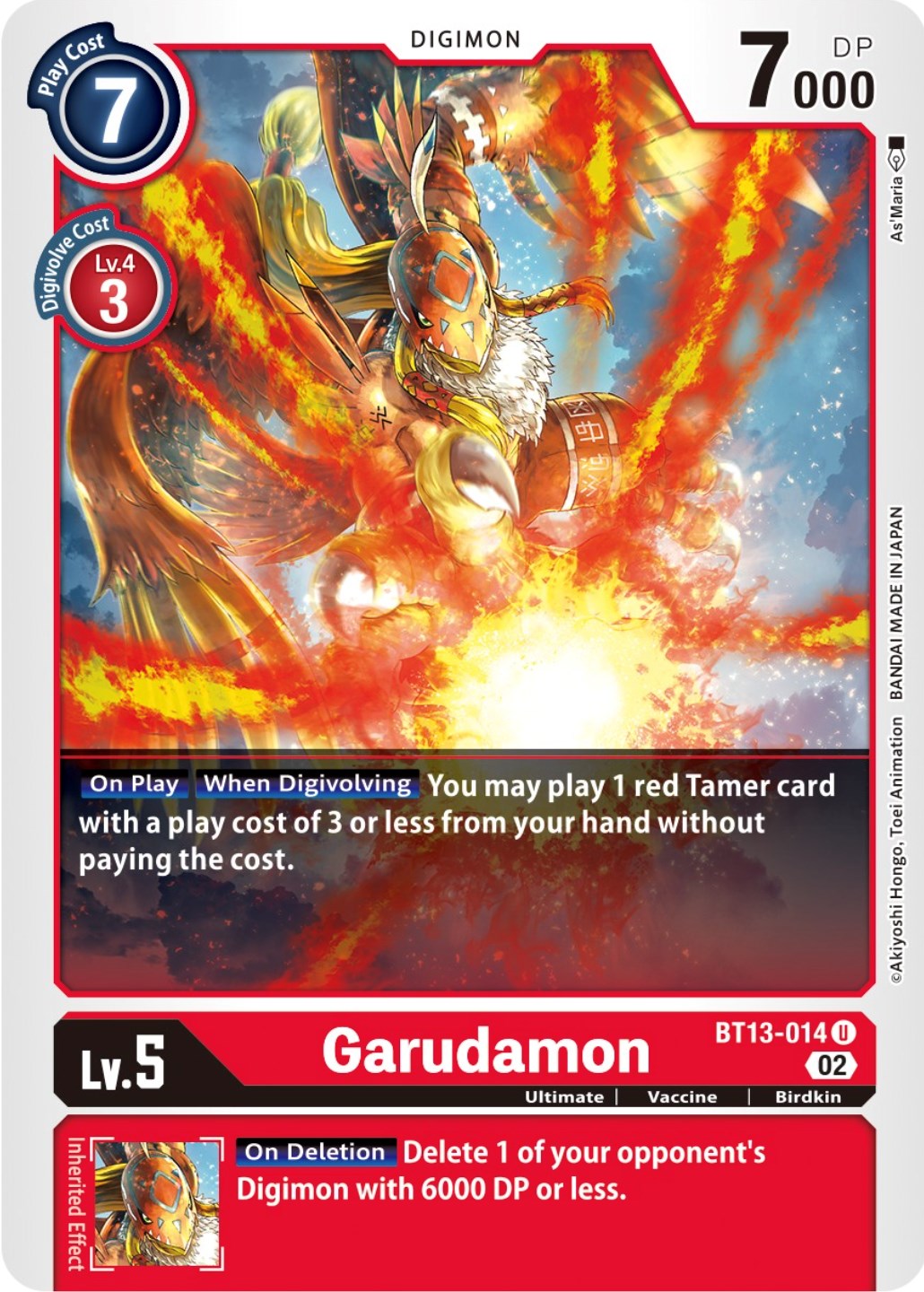 Garudamon [BT13-014] [Versus Royal Knights Booster] | Card Merchant Takapuna