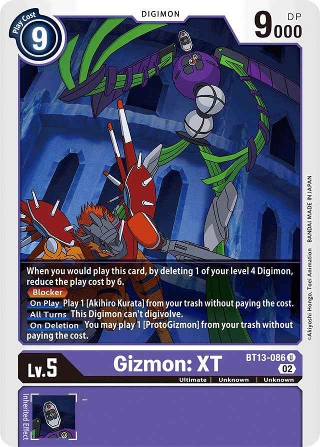 Gizmon: XT [BT13-086] [Versus Royal Knights Booster] | Card Merchant Takapuna