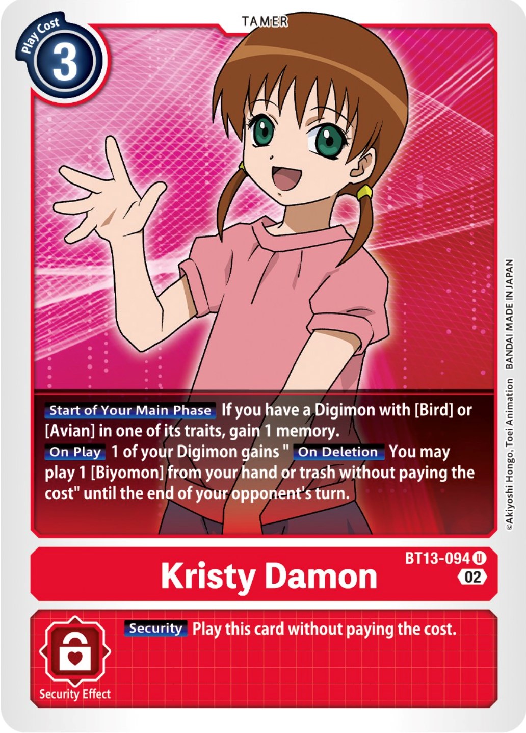 Kristy Damon [BT13-094] [Versus Royal Knights Booster] | Card Merchant Takapuna