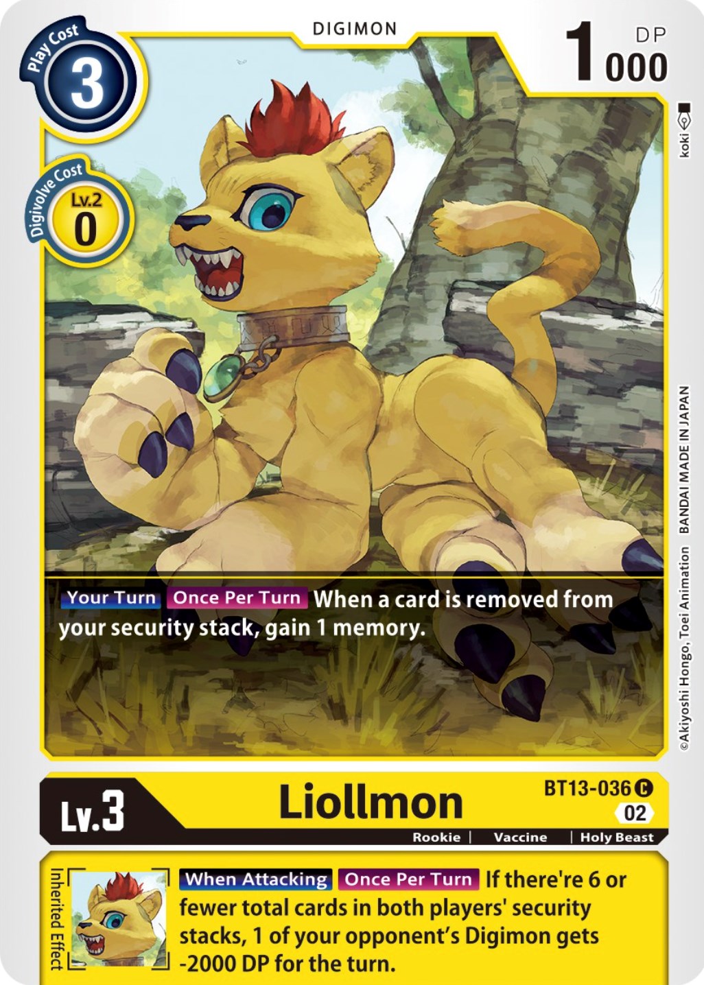 Liollmon [BT13-036] [Versus Royal Knights Booster] | Card Merchant Takapuna