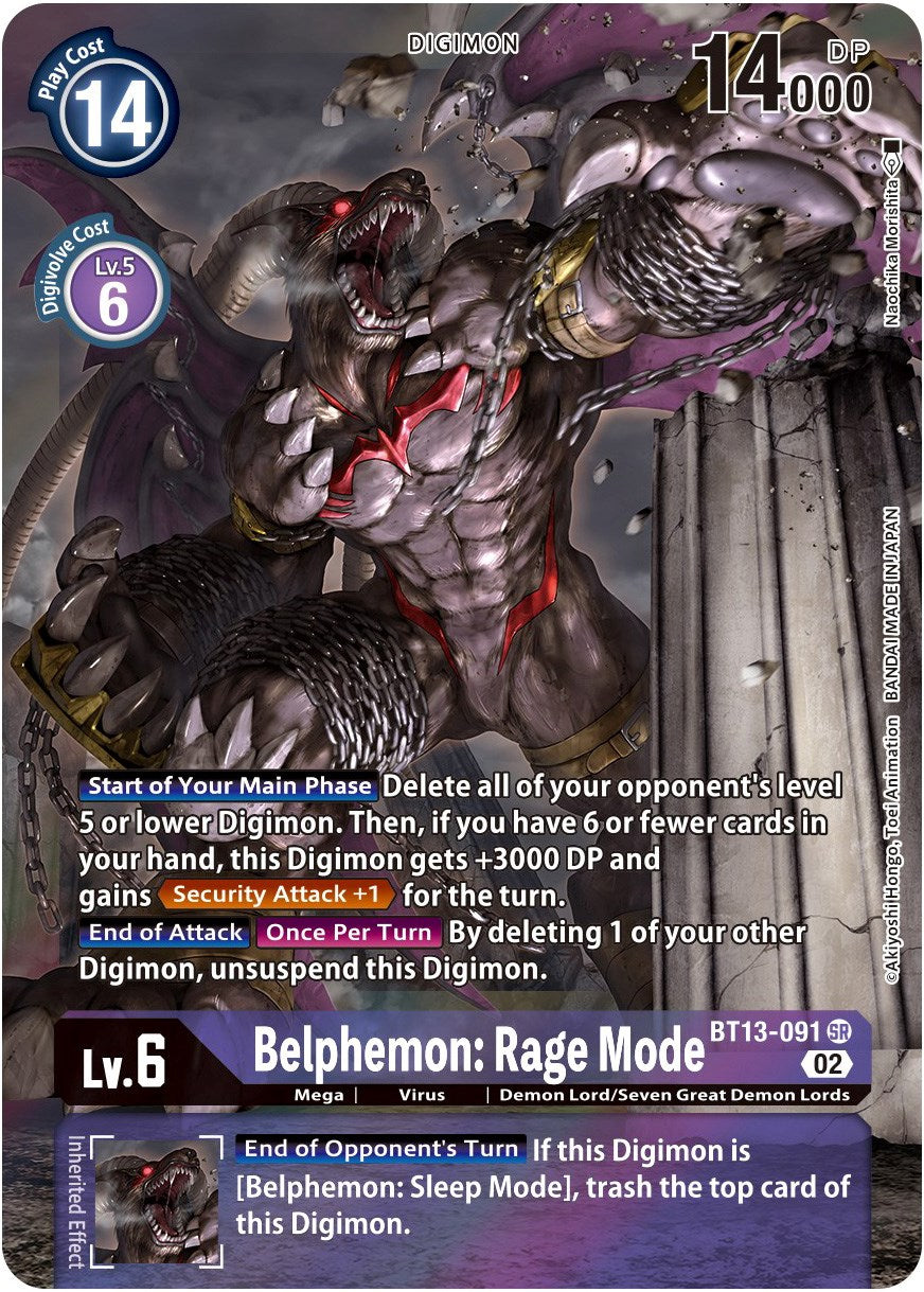 Belphemon: Rage Mode [BT13-091] (Alternate Art) [Versus Royal Knights Booster] | Card Merchant Takapuna