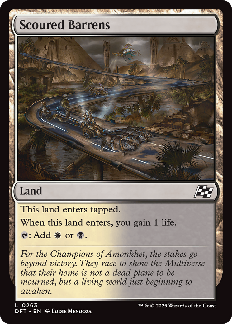 Scoured Barrens [Aetherdrift] | Card Merchant Takapuna