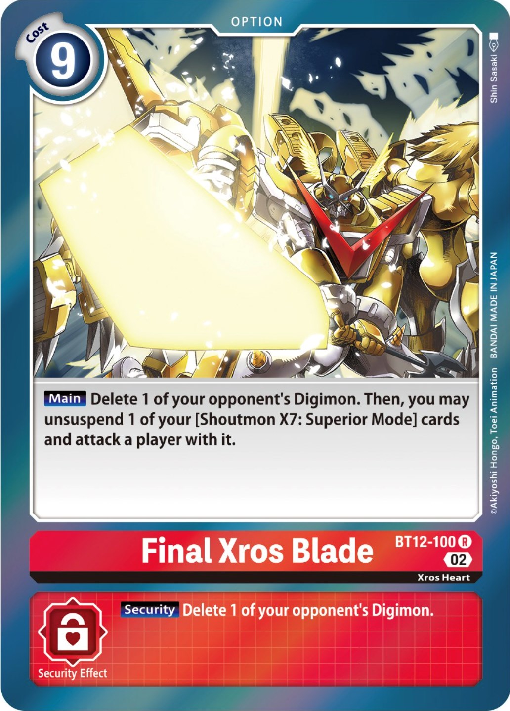 Final Xros Blade [BT12-100] [Across Time] | Card Merchant Takapuna