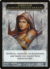 Emblem - Elspeth, Knight-Errant // Soldier Double-Sided Token [Modern Event Deck 2014 Tokens] | Card Merchant Takapuna