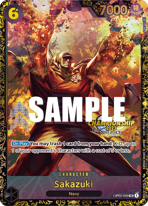 Sakazuki (Championship 2023) [One Piece Promotion Cards] | Card Merchant Takapuna