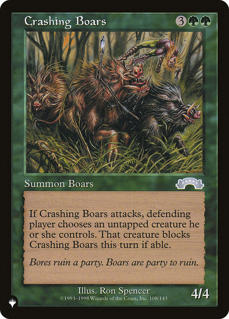 Crashing Boars [The List] | Card Merchant Takapuna