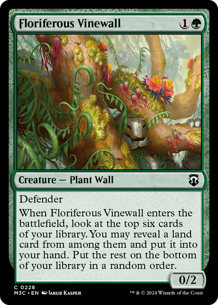 Floriferous Vinewall (Ripple Foil) [Modern Horizons 3 Commander] | Card Merchant Takapuna