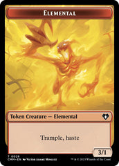 Elemental (0026) // Construct (0041) Double-Sided Token [Commander Masters Tokens] | Card Merchant Takapuna