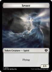 Spirit (0010) // Cat (0005) Double-Sided Token [Commander Masters Tokens] | Card Merchant Takapuna