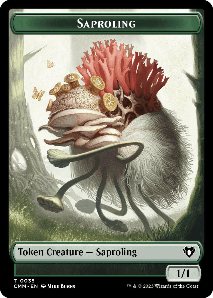 Saproling // Elf Druid Double-Sided Token [Commander Masters Tokens] | Card Merchant Takapuna