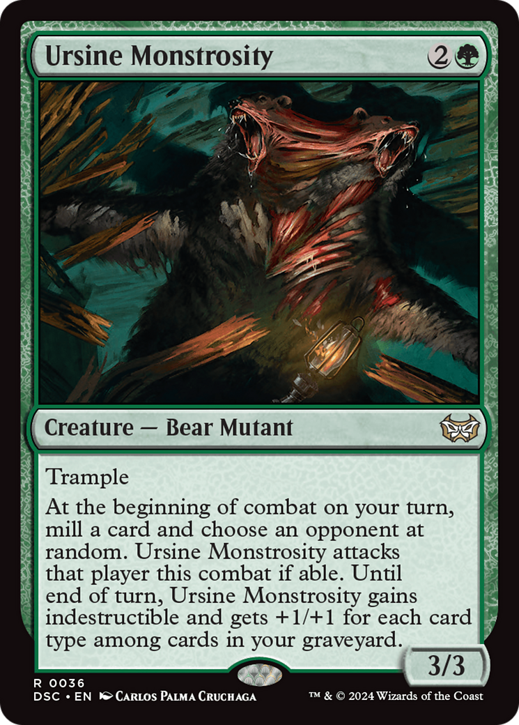 Ursine Monstrosity [Duskmourn: House of Horror Commander] | Card Merchant Takapuna