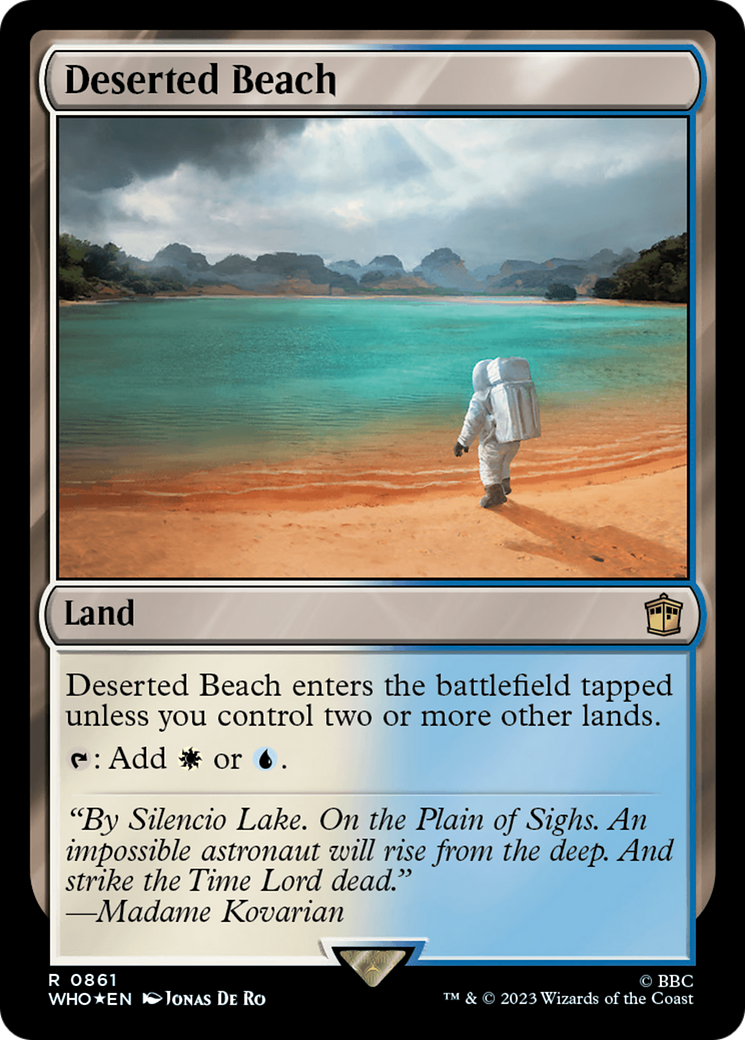 Deserted Beach (Surge Foil) [Doctor Who] | Card Merchant Takapuna