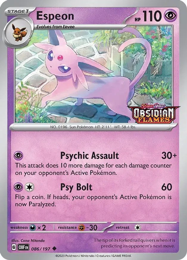 Espeon (086/197) (Best Buy Exclusive) [Scarlet & Violet: Black Star Promos] | Card Merchant Takapuna