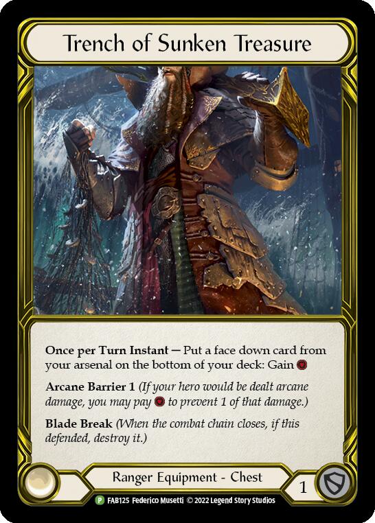 Trench of Sunken Treasure (Golden) [FAB125] (Promo)  Cold Foil | Card Merchant Takapuna