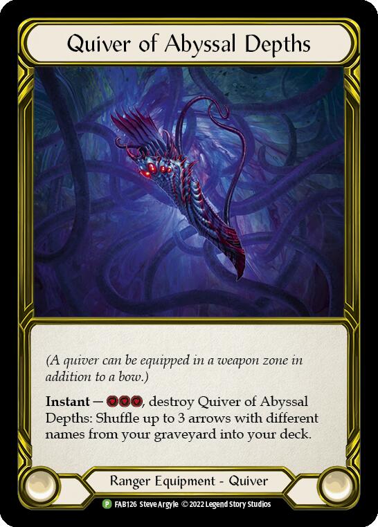 Quiver of Abyssal Depths (Golden) [FAB126] (Promo)  Cold Foil | Card Merchant Takapuna