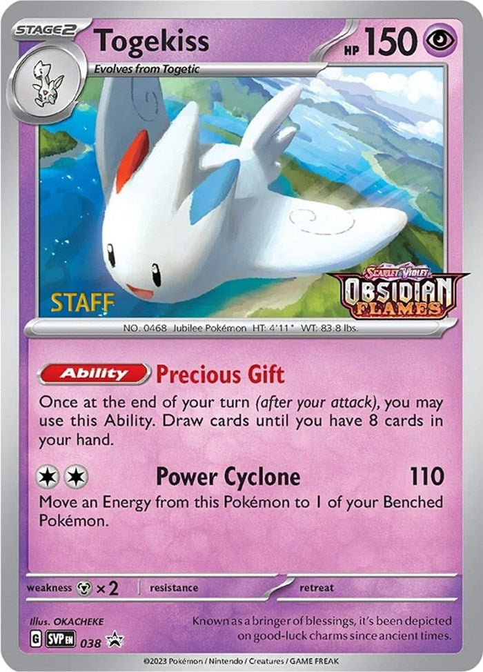 Togekiss (038) (Stamped) (Staff) [Scarlet & Violet: Black Star Promos] | Card Merchant Takapuna