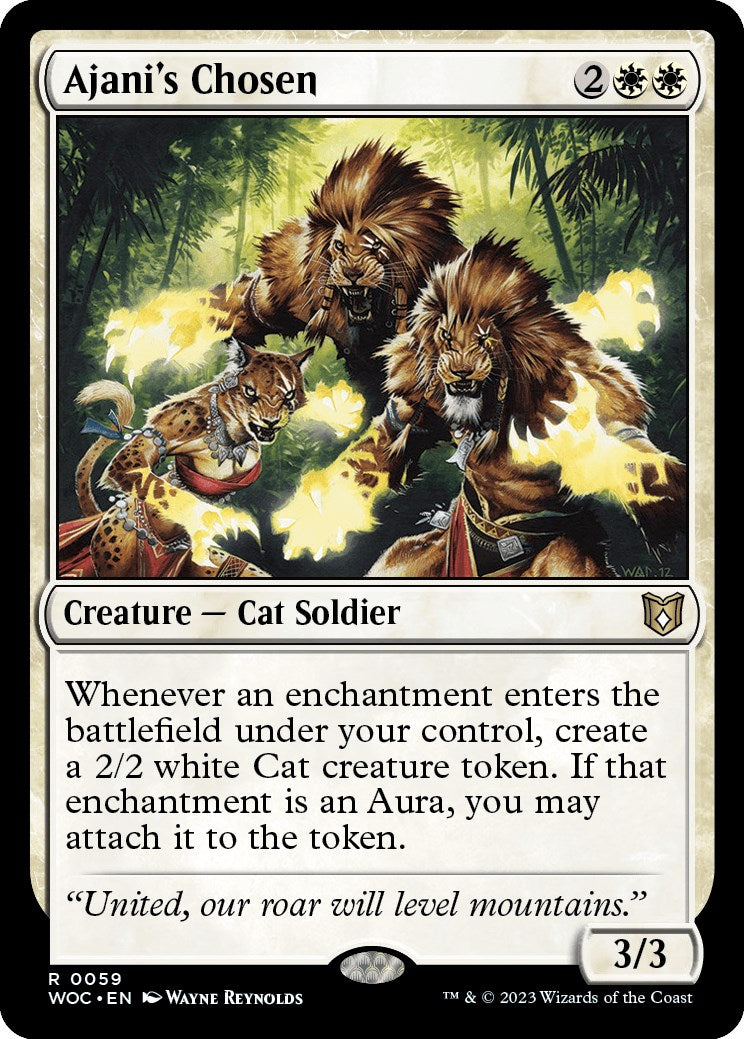 Ajani's Chosen [Wilds of Eldraine Commander] | Card Merchant Takapuna