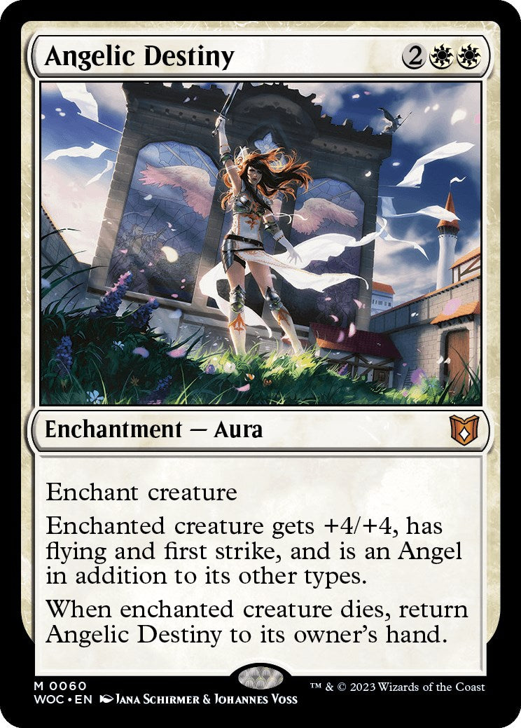 Angelic Destiny [Wilds of Eldraine Commander] | Card Merchant Takapuna