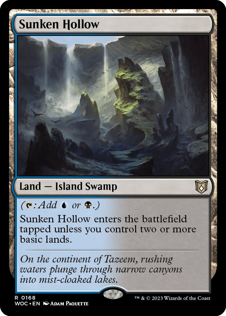 Sunken Hollow [Wilds of Eldraine Commander] | Card Merchant Takapuna