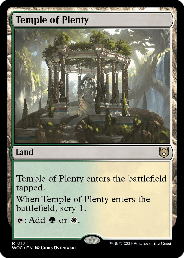 Temple of Plenty [Wilds of Eldraine Commander] | Card Merchant Takapuna