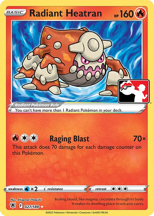 Radiant Heatran (027/189) [Prize Pack Series Three] | Card Merchant Takapuna