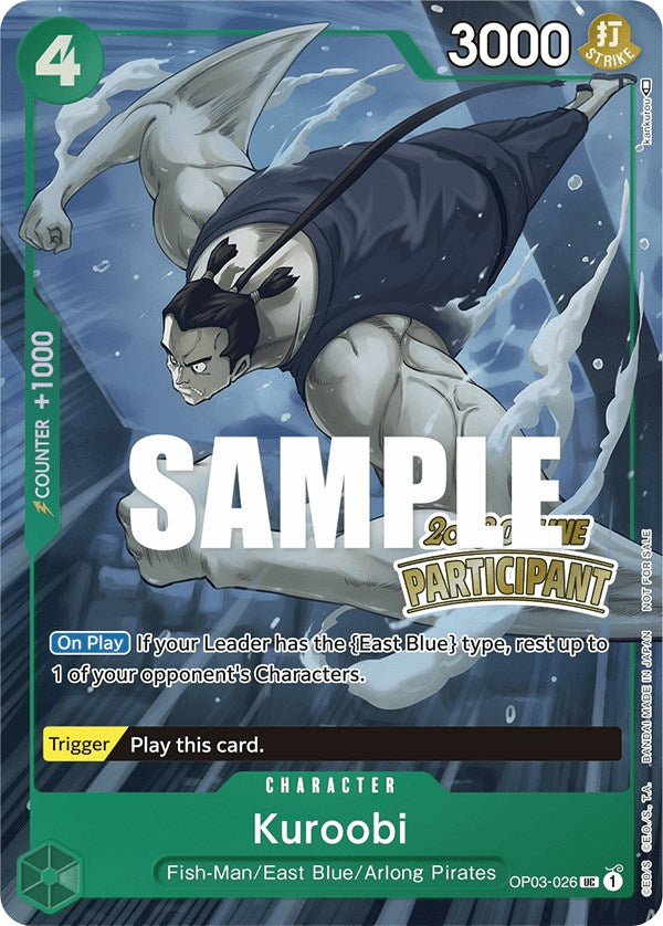 Kuroobi (Online Regional 2023) [Participant] [One Piece Promotion Cards] | Card Merchant Takapuna