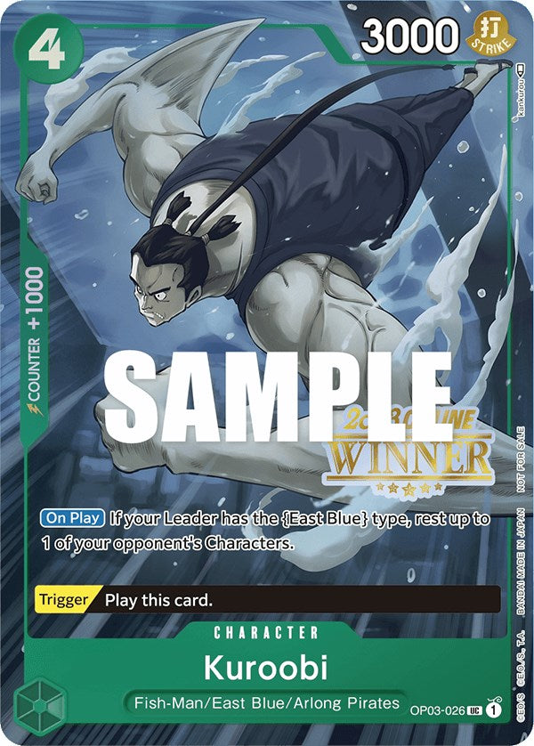 Kuroobi (Online Regional 2023) [Winner] [One Piece Promotion Cards] | Card Merchant Takapuna