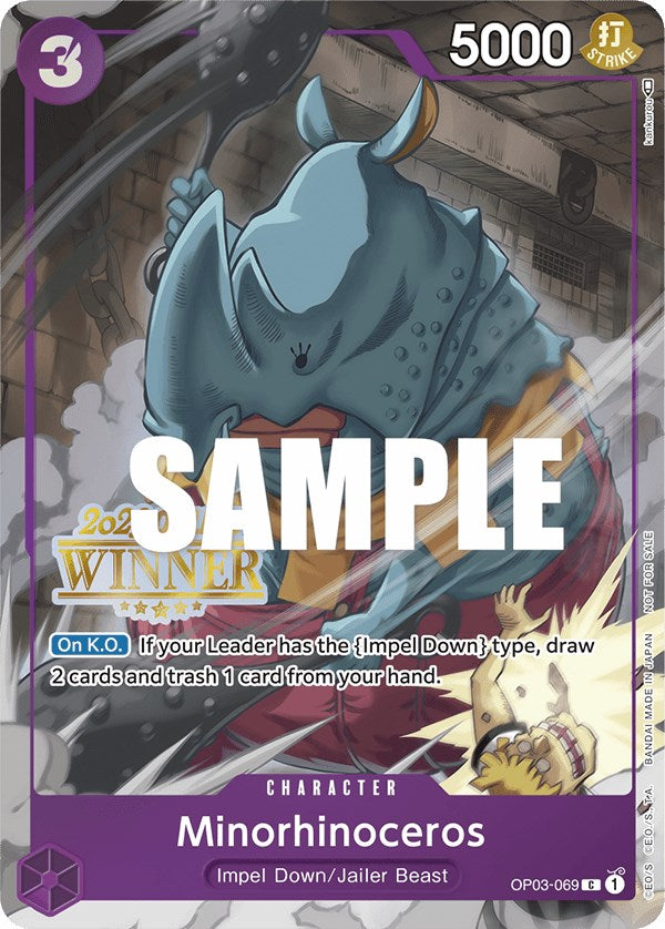 Minorhinoceros (Online Regional 2023) [Winner] [One Piece Promotion Cards] | Card Merchant Takapuna