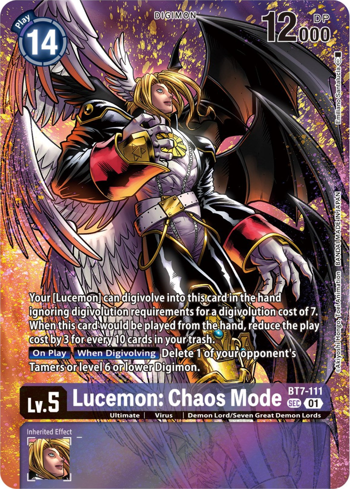 Lucemon: Chaos Mode [BT7-111] (Premium Binder Set) [Next Adventure Promos] | Card Merchant Takapuna